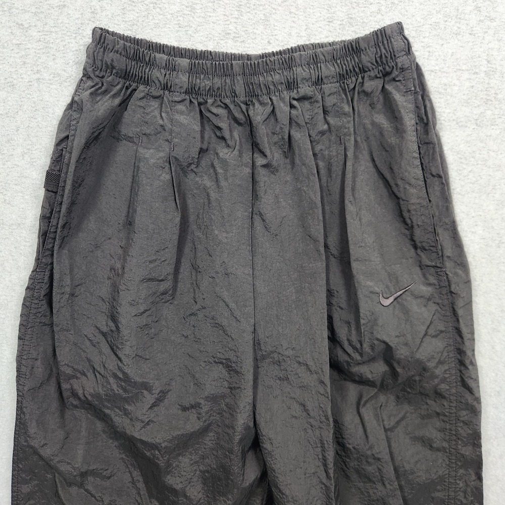 Vintage Nike Track Pants‎ Youth Medium (8/10) Black Zipper Ankle Loose Y2K